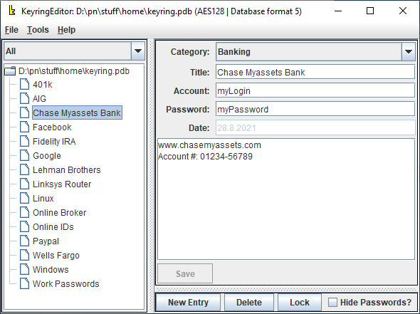 Palm Keyring Screenshot on Windows10 Palm Keyring Screenshot